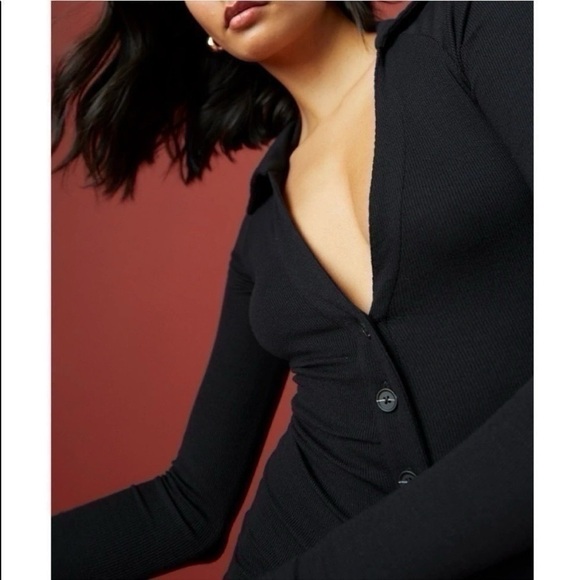 Alix Nyc Lanett Button-Up Asymmetric Dress Black - Picture 5 of 11